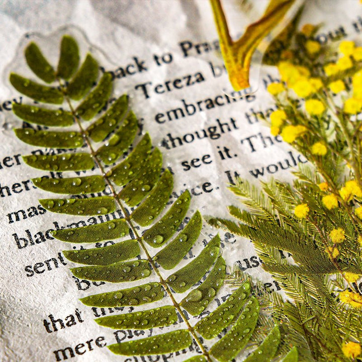 Linmist Echo Vintage PET Plant Stickers Scrapbooking