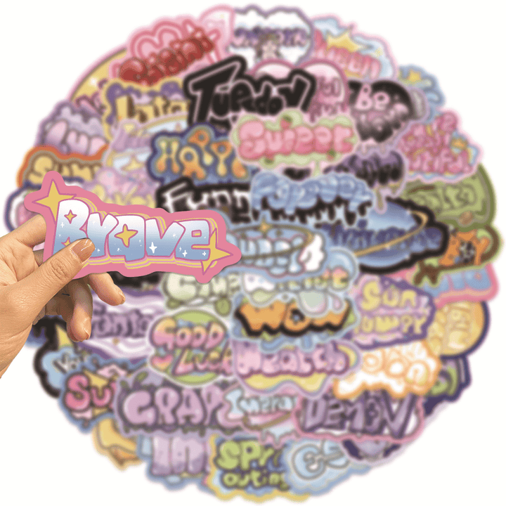Street Graffiti Alphabet Stickers Unique Decor