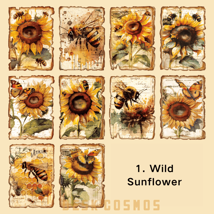 Jenny's Diary Wild Sunflower Easter Paper Retro