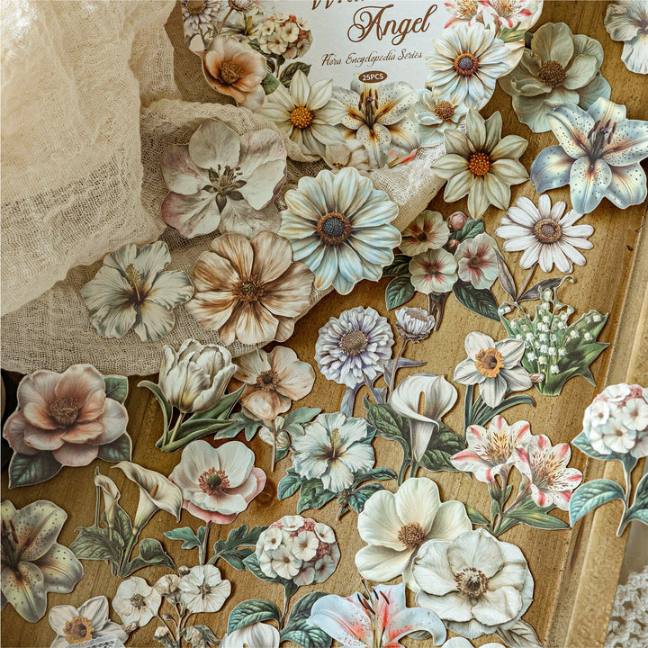 Flower Catalog Scrapbook Paper Retro Flower Pack