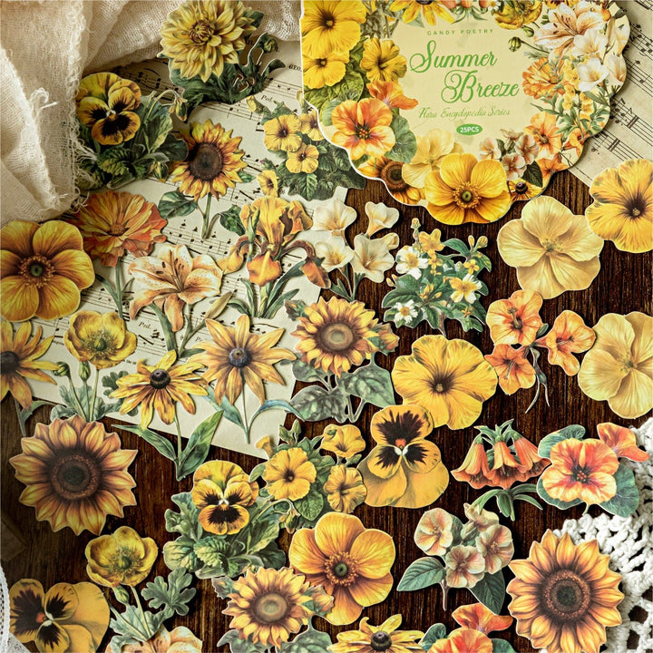Flower Catalog Vintage Paper Set Botanical Style