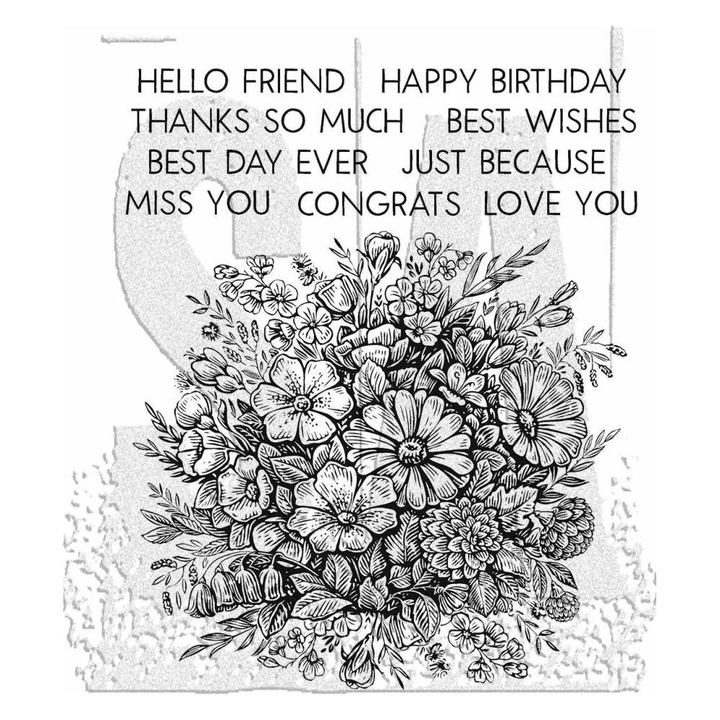 Transparent Silicone Stamps Retro Design Alphabet and Floral Stamps for Card Making and Journals