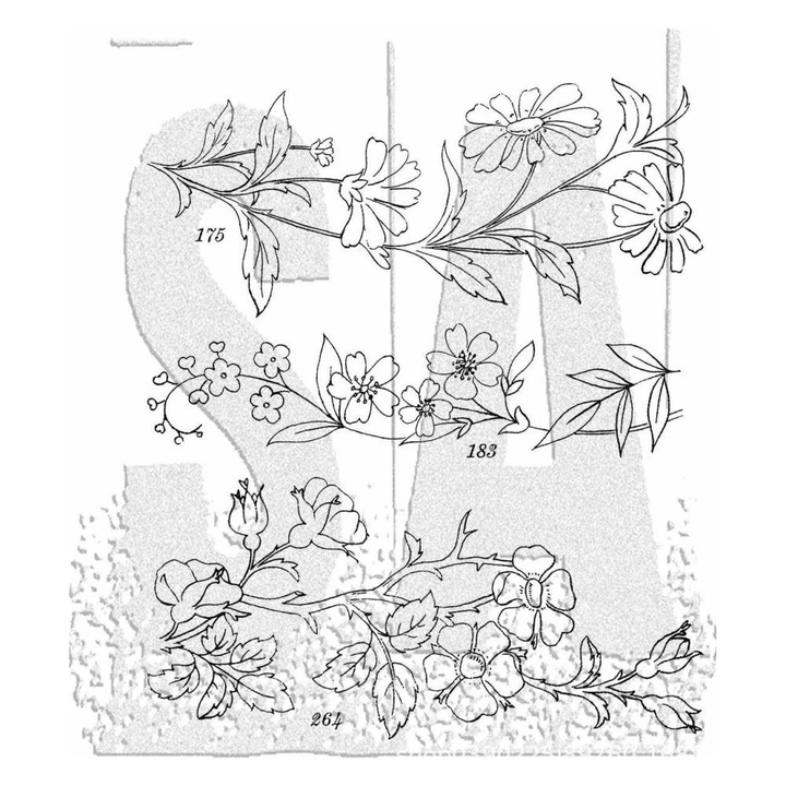 Retro Silicone Stamps Transparent Alphabet and Flower Clear Stamps for Personalized Crafts