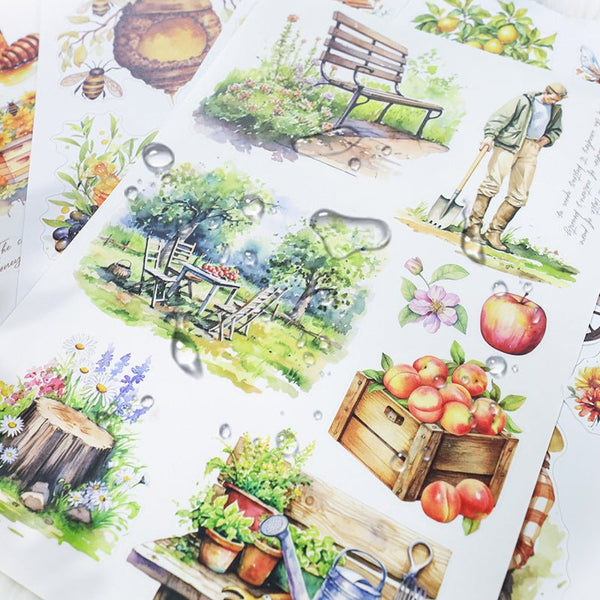 Harvest Day Countryside Aesthetic PET Stickers for Scrapbook