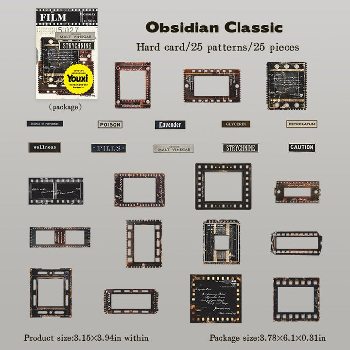 Film Travel Notes Obsidian Classic Retro Card Pack