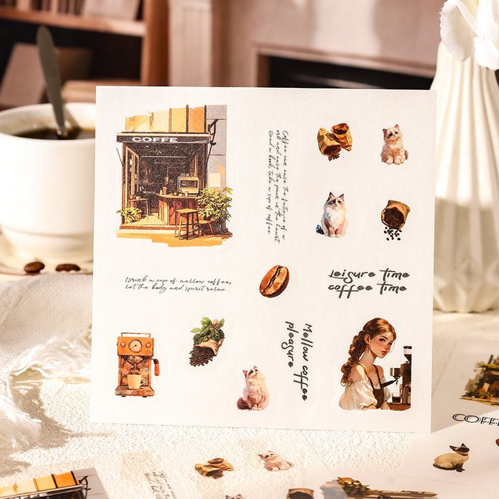 Quiet Courtyard Vintage Diary Aesthetic Stickers Pack