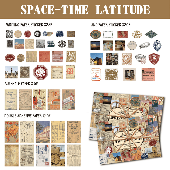 Retro Memory Room Stickers aesthetic stamps and characters kit