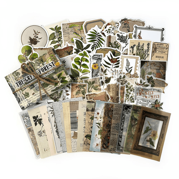 Retro Memory Room floral butterfly sticker ideal for journaling
