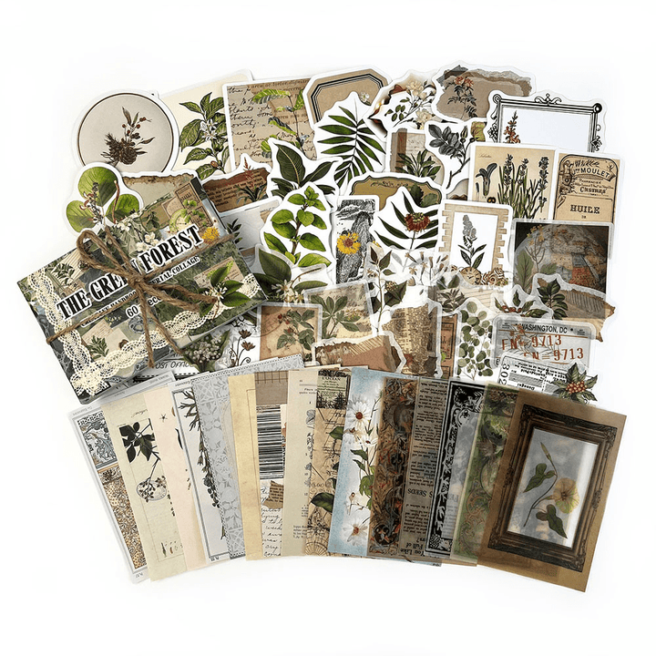 Retro Memory Room floral butterfly sticker ideal for journaling