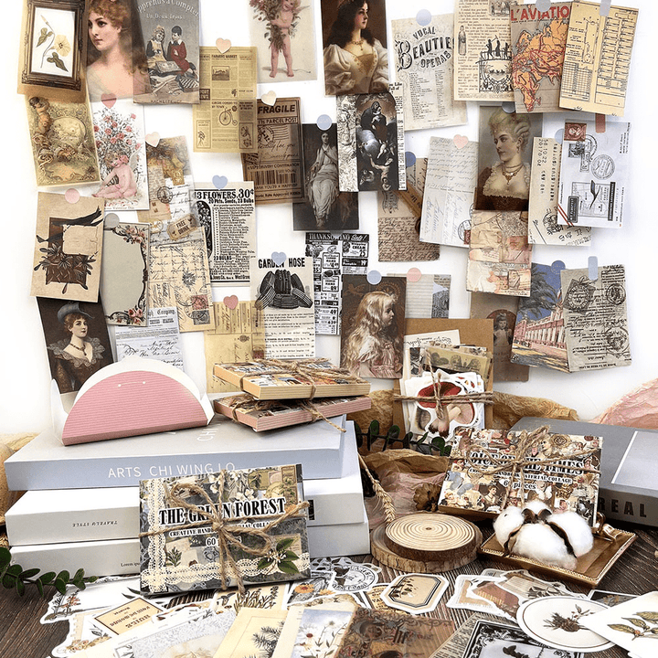 Scrapbook Retro Memory Room Vintage Stickers old time ephemera