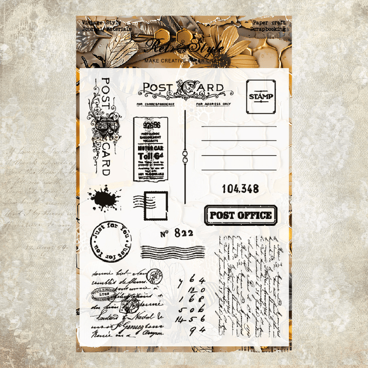 Vintage Transparent Silicone Stamps Retro Music Stamps for Paper Crafting