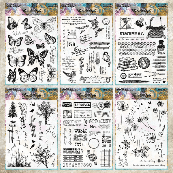 Retro Rose Stamps Transparent Silicone Stamps Great for DIY Projects