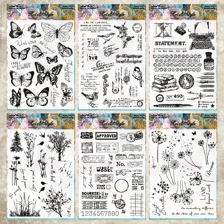 Retro Rose Stamps Transparent Silicone Stamps Great for DIY Projects