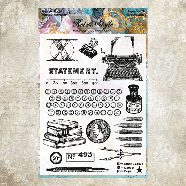 Vintage Rose Stamps Transparent Silicone Stamps for Creative Artworks