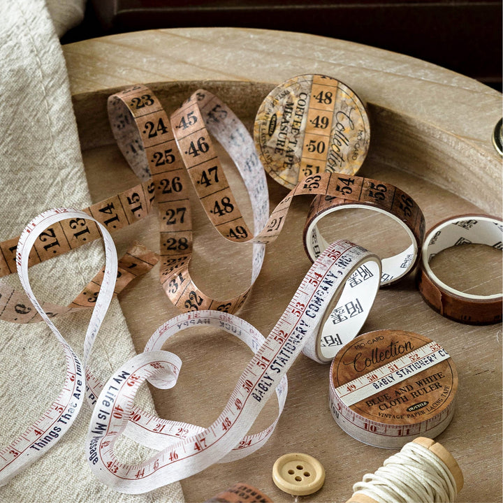 Tape Measure Collection Vintage Washi Tape for Scrapbook Decoration