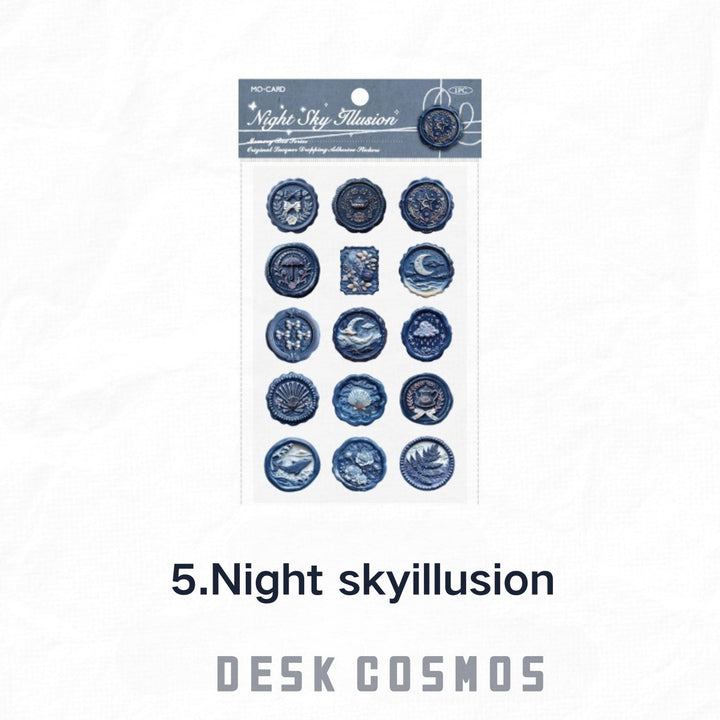 Memory Box Series Night Sky Illusion Wax Seal Dreamy Stickers