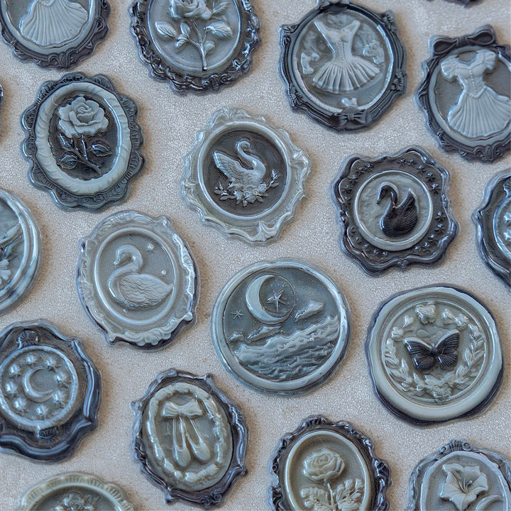 Vintage Wax Seal Stickers Memory Box Series Retro Scrapbook Supplies