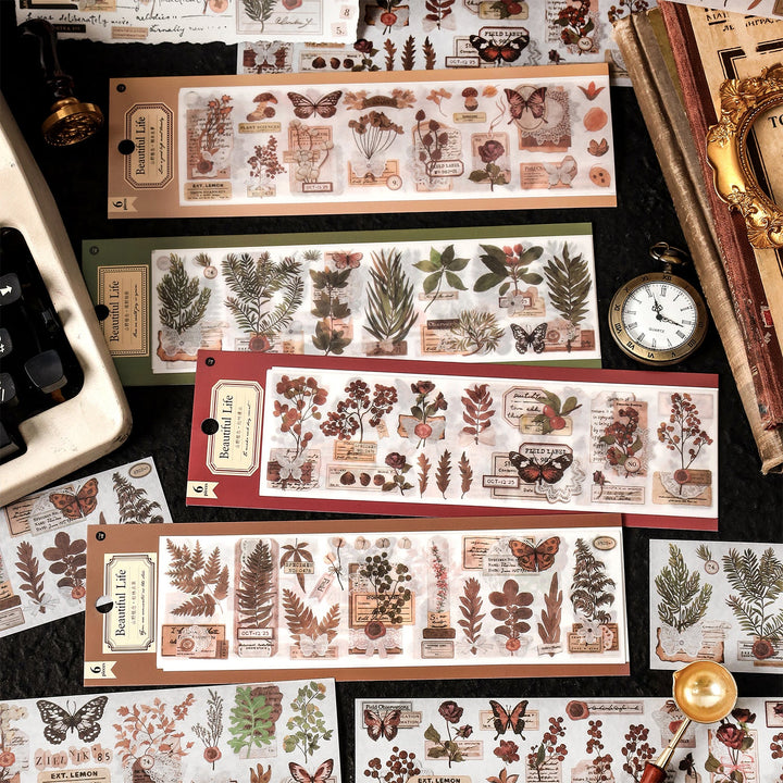 Washi Stickers Mountain Memo Nature Vintage Journal Kit