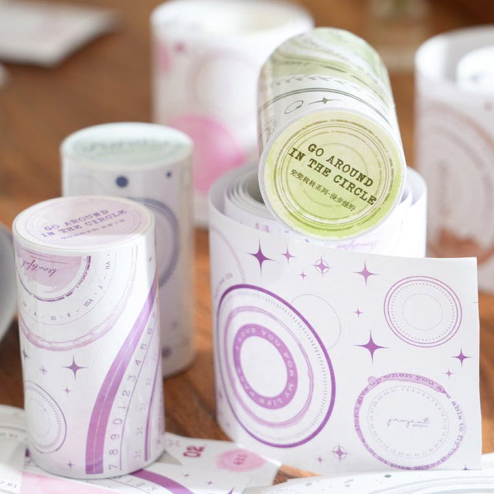 Go Around Circle Circle Design Tape for Daily Journaling