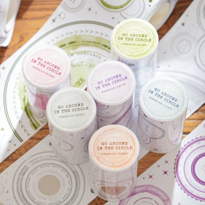 Go Around Circle Vintage Border Tape for Notebook DIY
