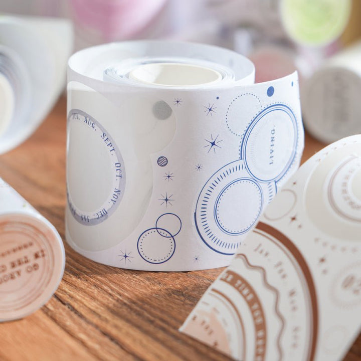 Go Around Circle Soft Paper Tape for Journal Texture