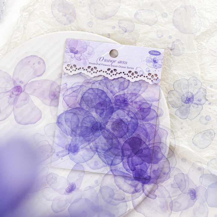 Watercolor PET Stickers Floral Dream Series Vintage Scrapbooking Stickers