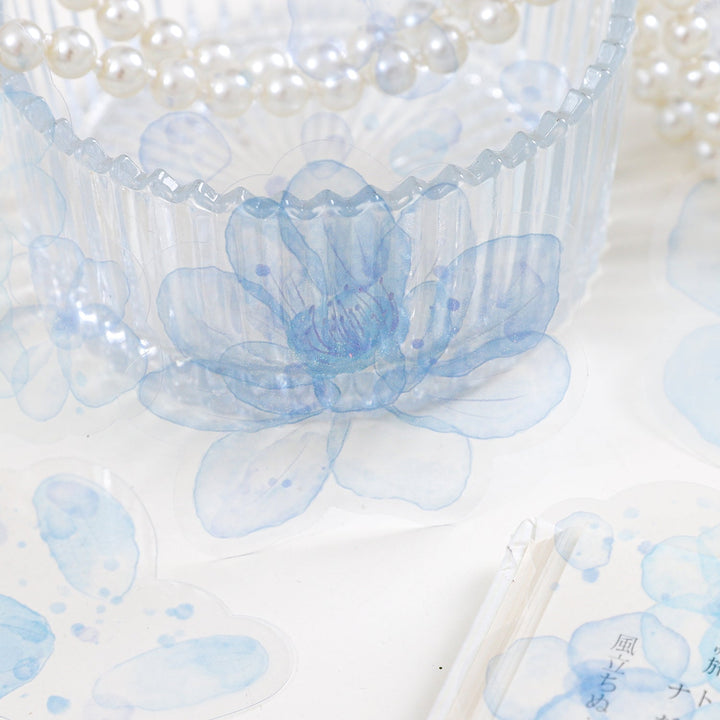 Watercolor PET Stickers Floral Dream Series Romantic Stationery Stickers