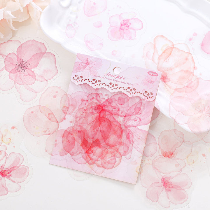 Watercolor PET Stickers Floral Dream Series Soft Transparent Stickers