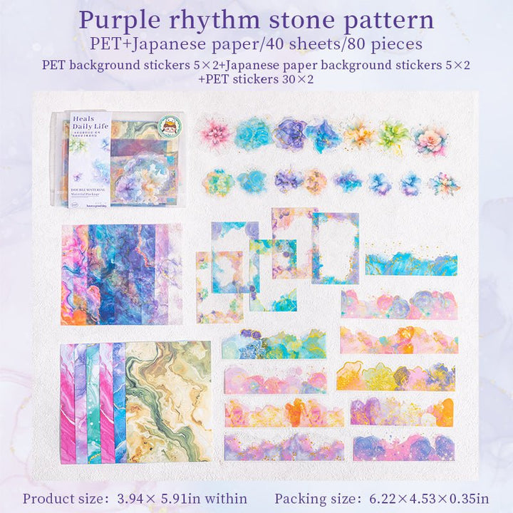 Heals Daily Life washi sticker set for daily journal