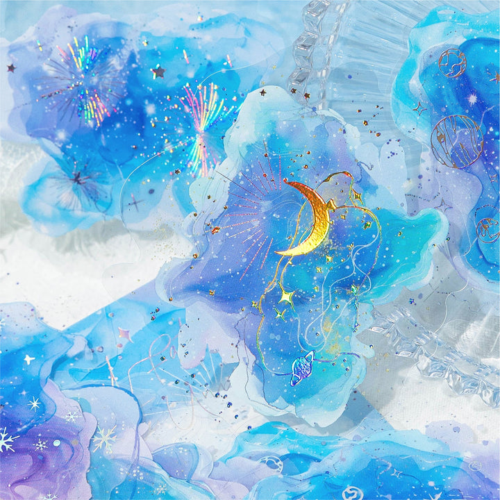 Brilliant Series Watercolor Stickers Laser Silver Shimmer