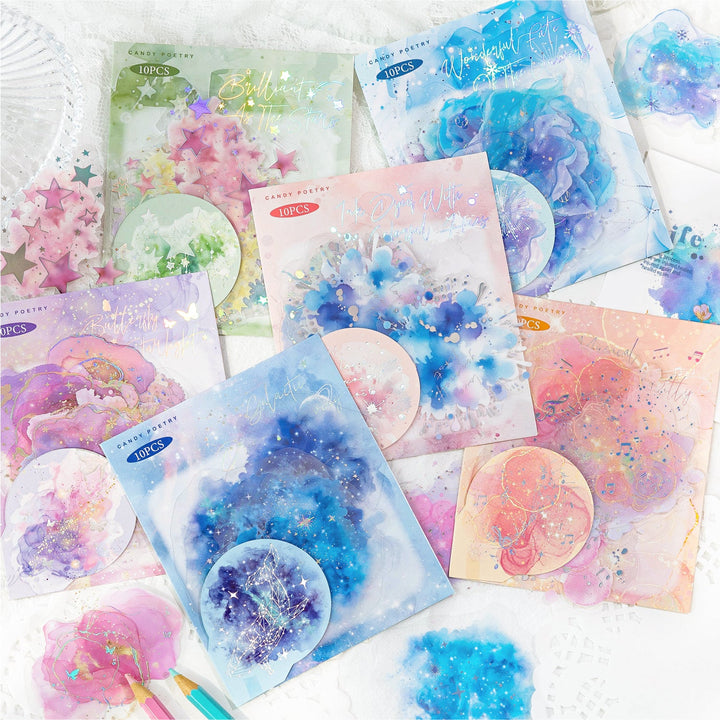 Brilliant Series Watercolor Stickers Dreamy Effect