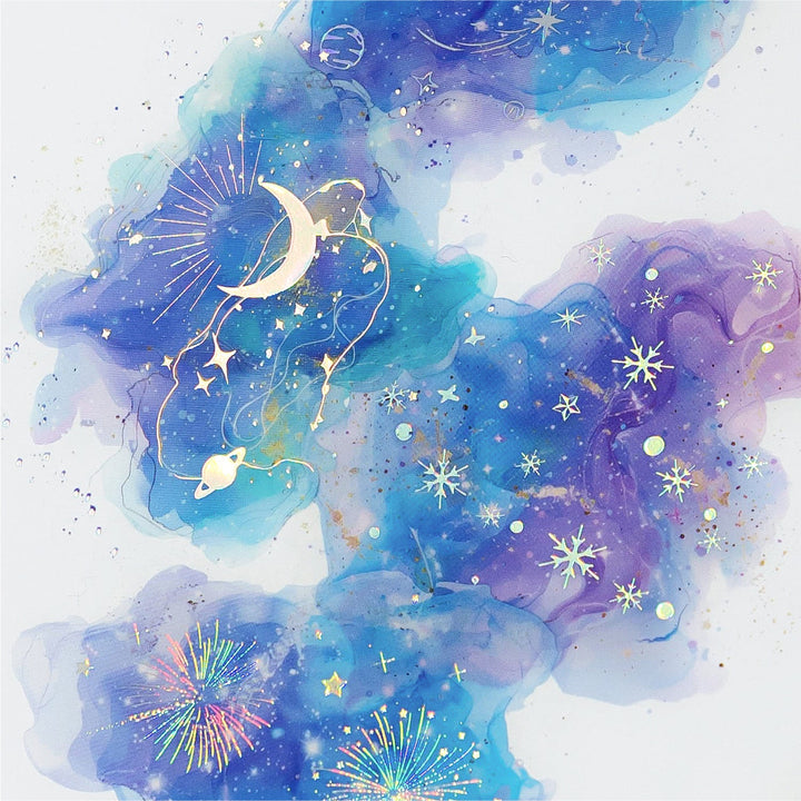 Brilliant Series Watercolor Stickers Dreamy Stars
