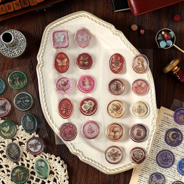 Time Soliloquy Wax Seal Scrapbooking Sticker for Journals