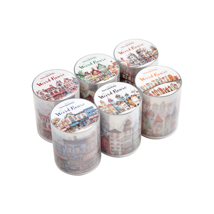 Weird House PET Tape Houses Decorative Pattern
