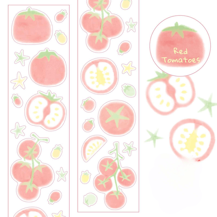 Weweet Series PET Tape Sweet and Cute Fruit Stickers for Scrapbooking