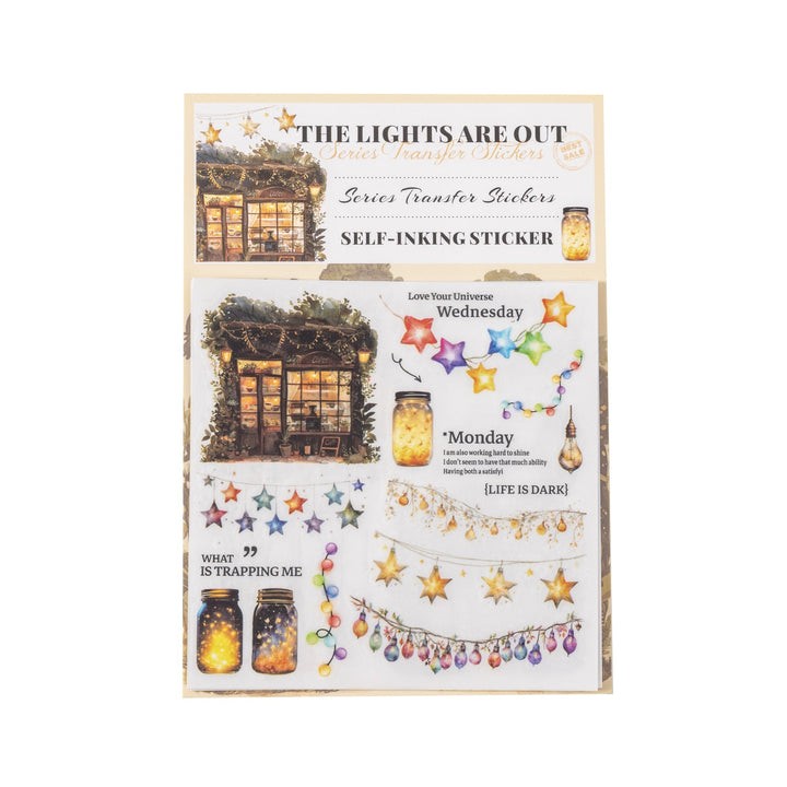 Where the Lights Are Out Transfer Stickers Romantic Stamp Style