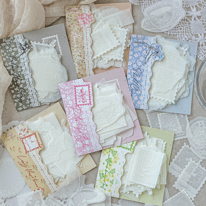 White Mist Stickers Creative Letters Suitable for Journal Decoration