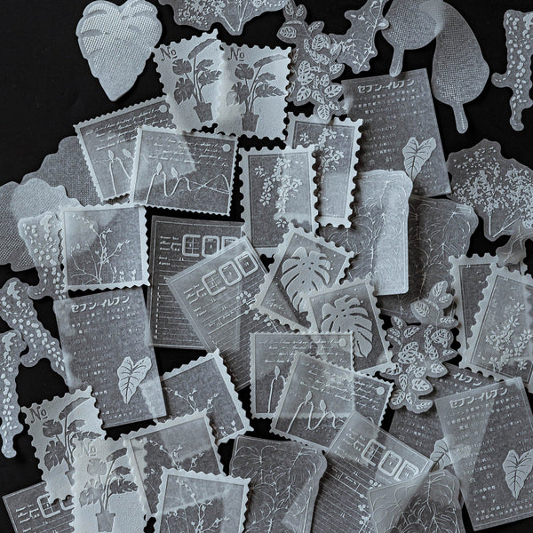 White Mist Stickers Handwritten Letters Suitable for Personal Decoration