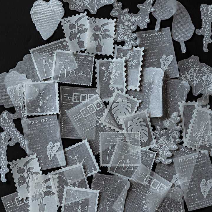 White Mist Stickers Handwritten Letters Suitable for Personal Decoration