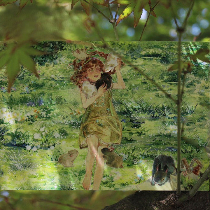 Wild Vine Grass PET Tape Collage Sticker For Planners