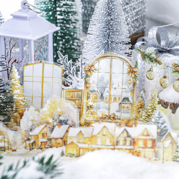 Winter Cottage Series PET Stickers Winter Wonderland for DIY Projects