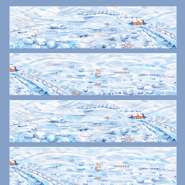 Nature PET Tape Frozen Trail Journal