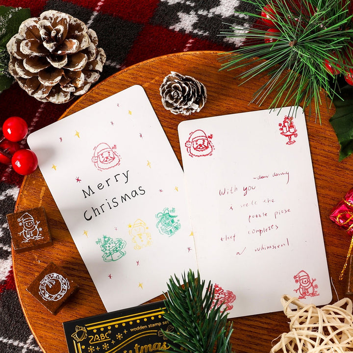 Colorful Christmas Evee Scrapbook Stamps Christmas