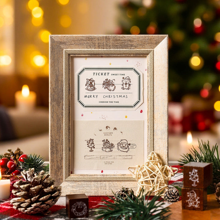 Colorful Christmas Evee Minimalist Wooden Stamps