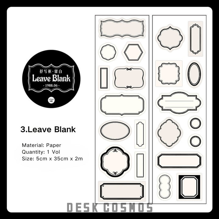 Label Border Series decorative washi for mobile case