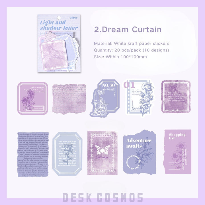 Light and Letterhead Aesthetic Grunge Notes for Junk Journal