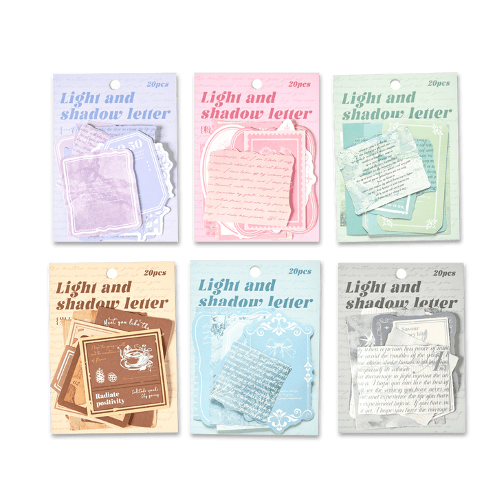 Writing Paper Stickers Light and Letterhead Scrapbook Elements