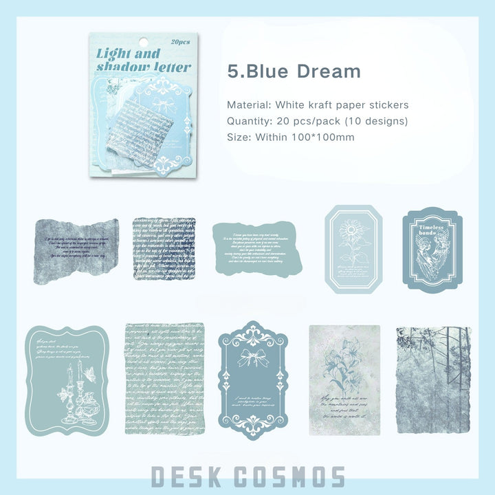 Writing Paper Stickers Light and Letterhead Junk Journal Kit