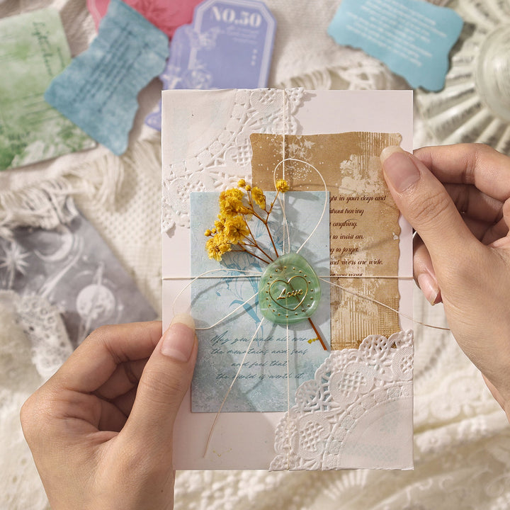 Writing Paper Stickers Light and Letterhead Text Heavy Backgrounds