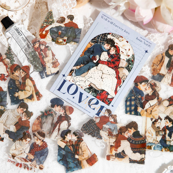 Young Lovers PET Stickers Romantic Couples DIY Scrapbook